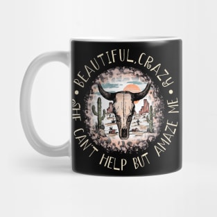 Beautiful, Crazy She Can't Help But Amaze Me Leopard Bull Cactus Mug